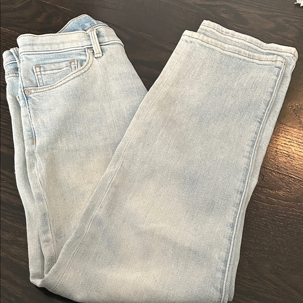 Banana Republic Light Wash High Rise Straight Leg Jeans
